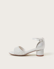 Pearl Open Toe Two-Part Heels, Ivory (IVORY), large
