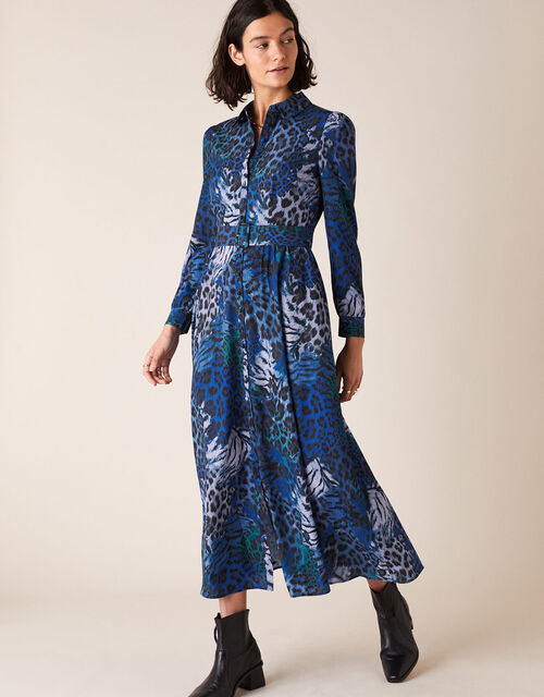 Verimli sinir bozucu Silme blue animal print dress gönderme Scaring küvet