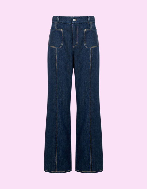 Mirla Beane Denim Jeans, Blue (INDIGO), large