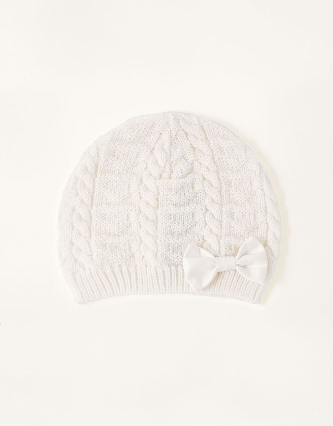 Grace Sparkle Heart Beanie, Ivory (IVORY), large