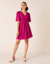 Peyton Sequin Short Dress, Pink (PINK), large