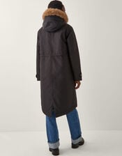 Paula Faux Fur Parka, Black (BLACK), large