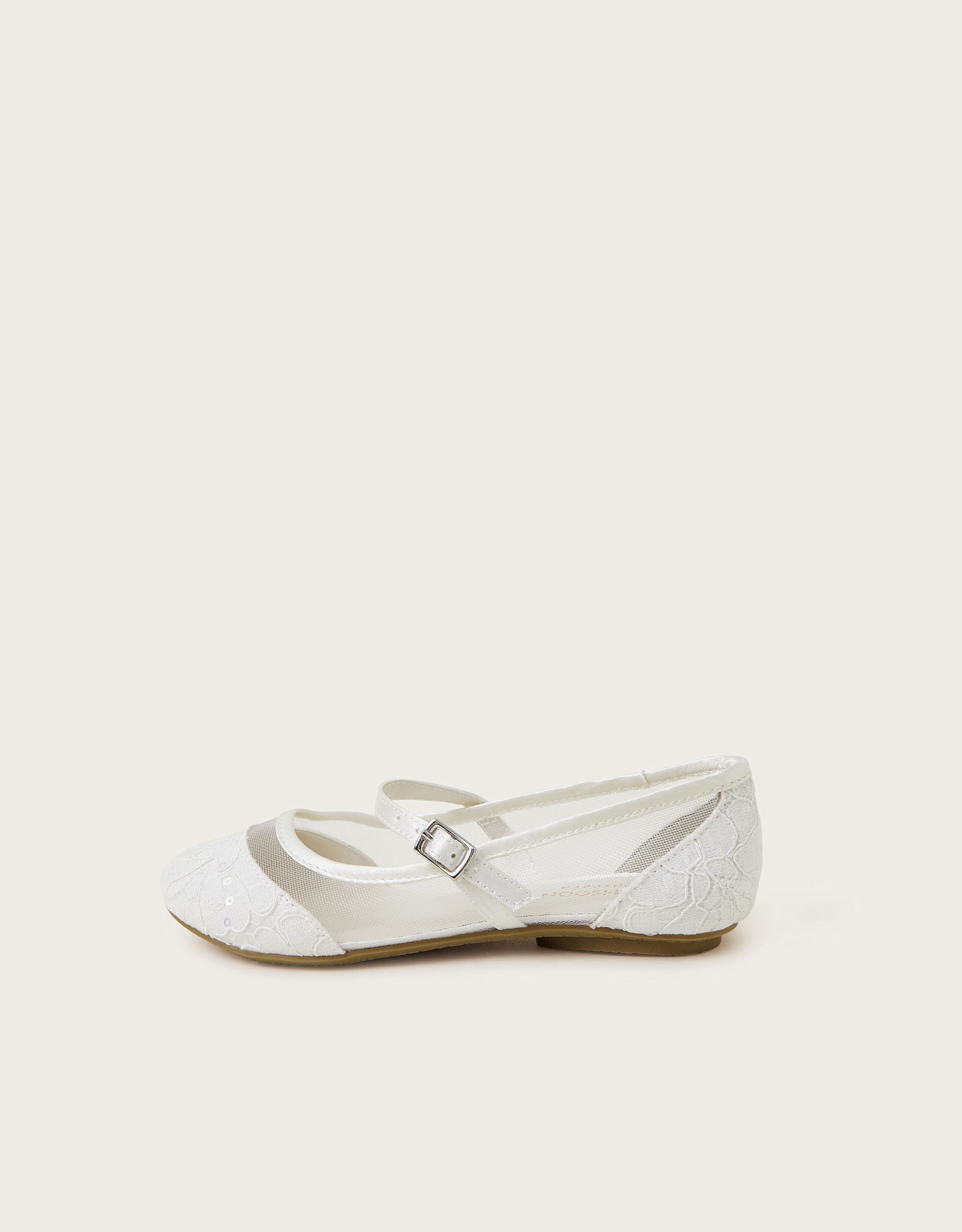 Communion Lace Ballerina Flats White Girls Flat Shoes Monsoon Global