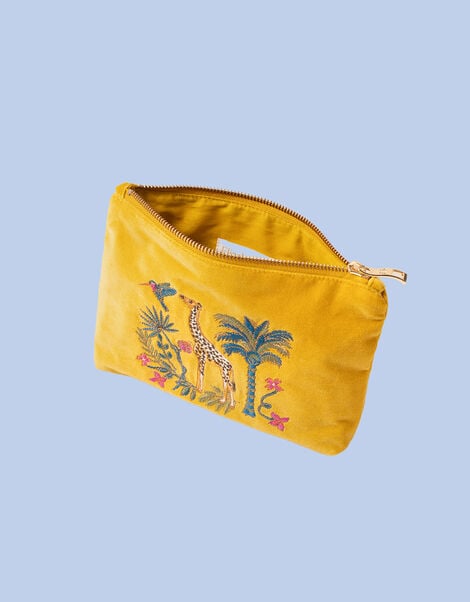 Elizabeth Scarlett Wild Giraffe Palm Mini Pouch, , large