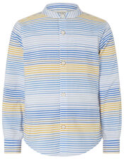 Tiko Striped Cotton Shirt, Blue (BLUE), large