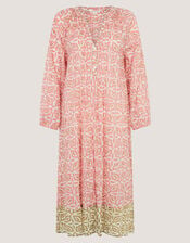Elma Print Midi Tunic Dress, Pink (PINK), large