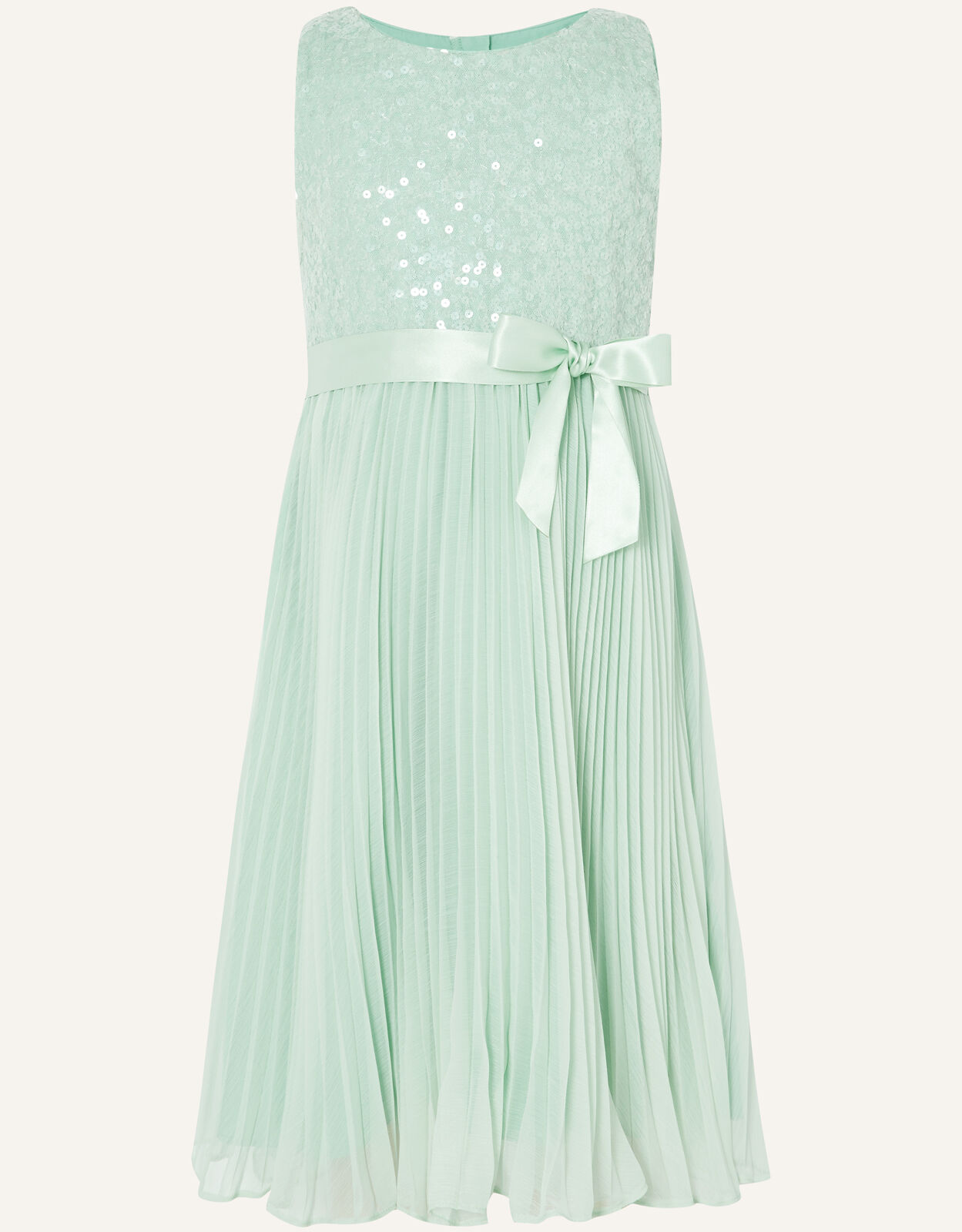 Keita Sequin Pleated Dress Green