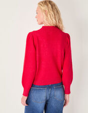 Erika Gemstone Embellished Sweater, Red (RED), large