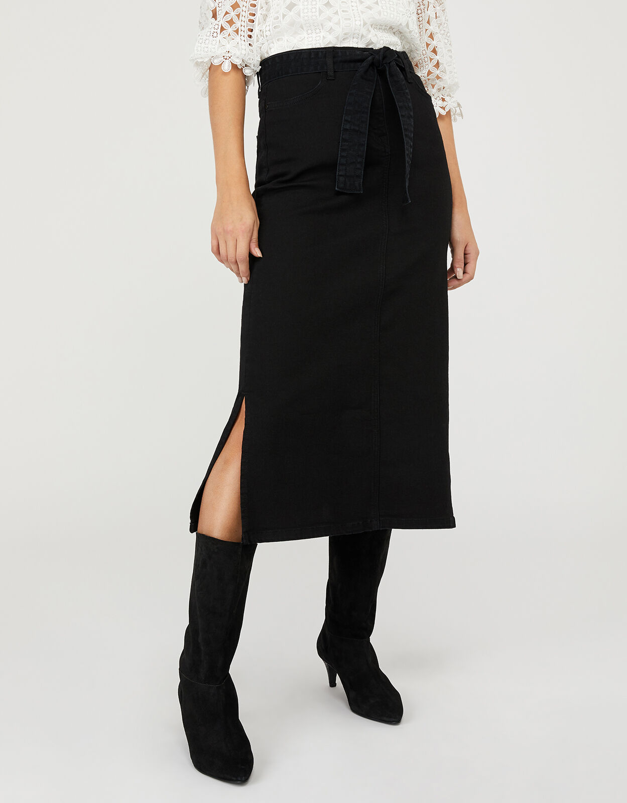 Monsoon blue deals 73 denim skirt
