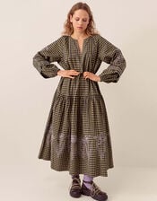 East Dilly Gingham Cotton Dress, Multi (MULTI), large