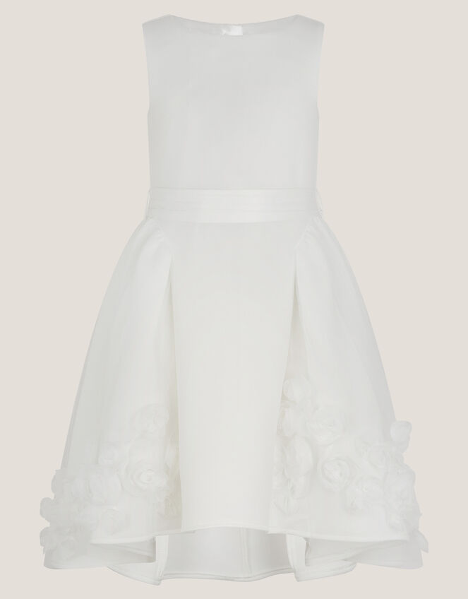 Eloise Appliqu&eacute; Rose Dress, Ivory (IVORY), large