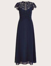 Louise Lace Shorter Length Dress, Blue (NAVY), large