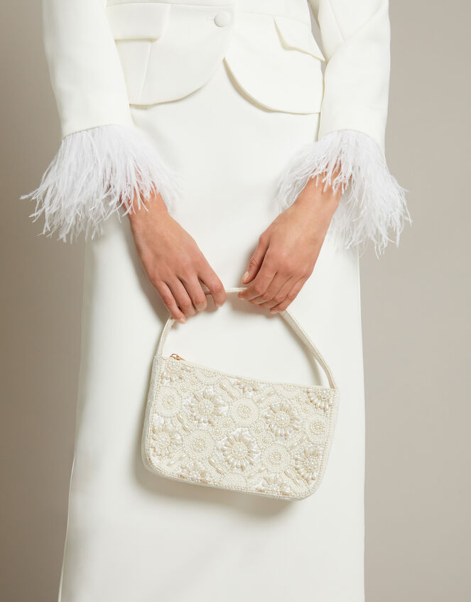 Hani Pearl Embellished Bag, , large