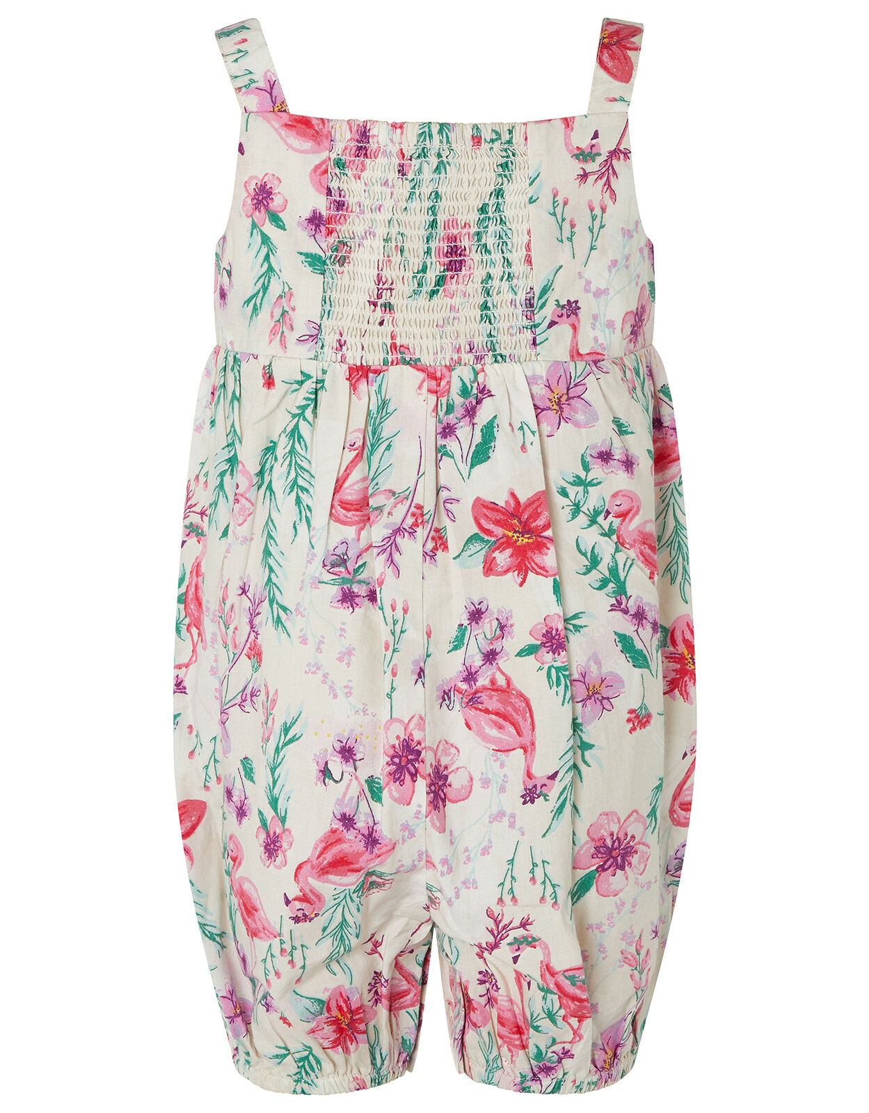 Baby Naya Flamingo Romper in Organic Cotton Ivory