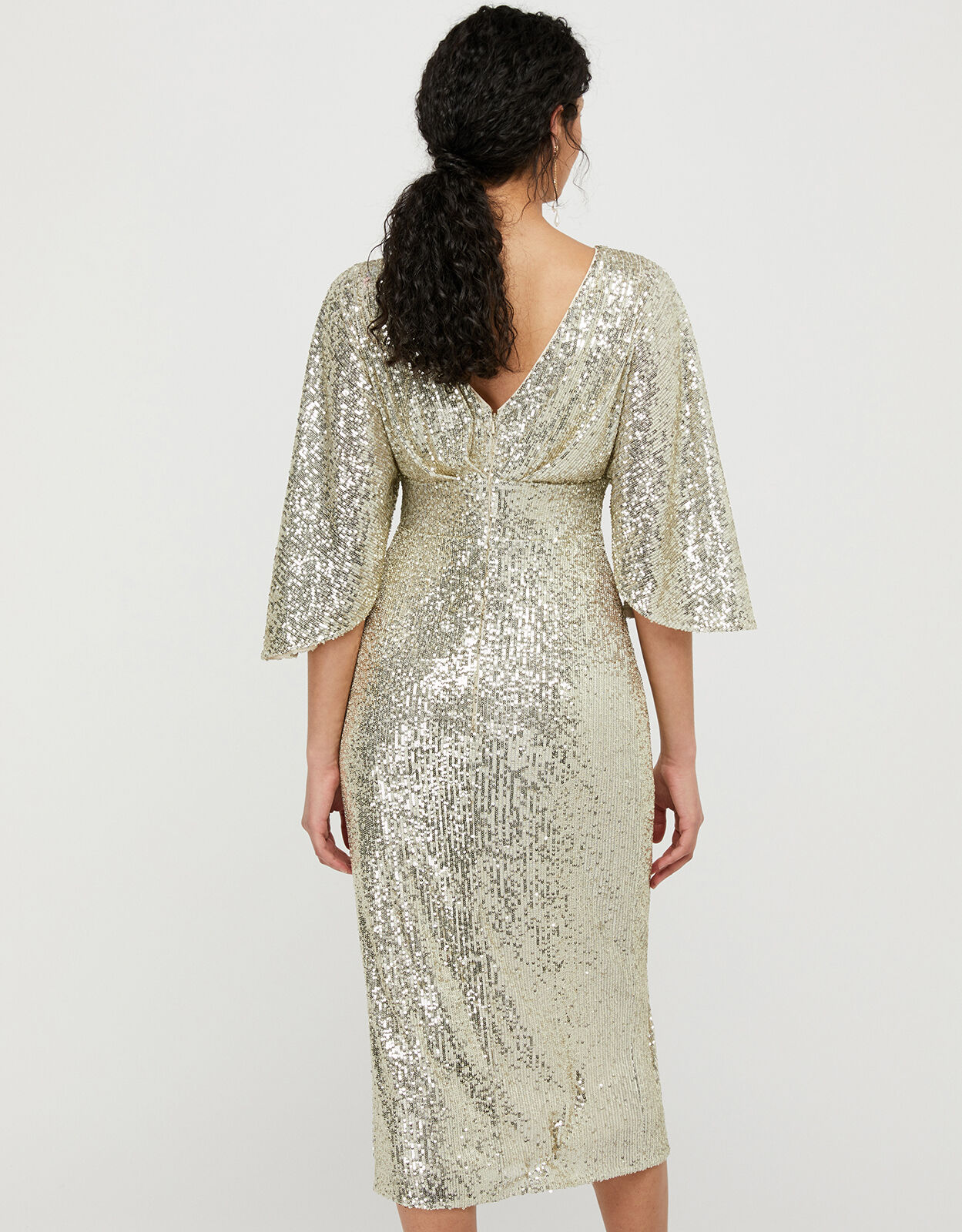 sequin cape dress