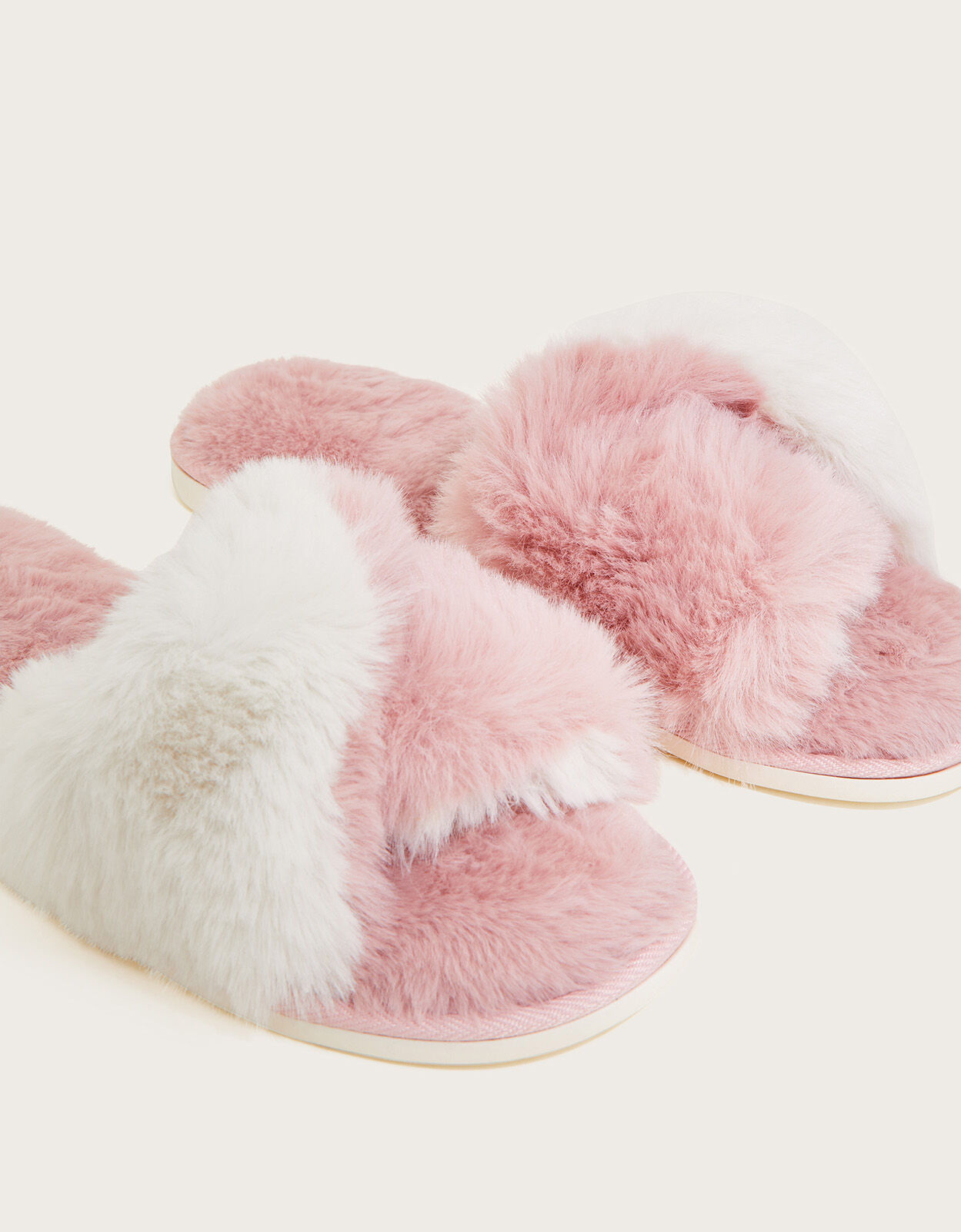 Pink fur flip flops clearance