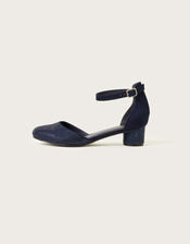 Diamante Two-Part Heels, Blue (NAVY), large