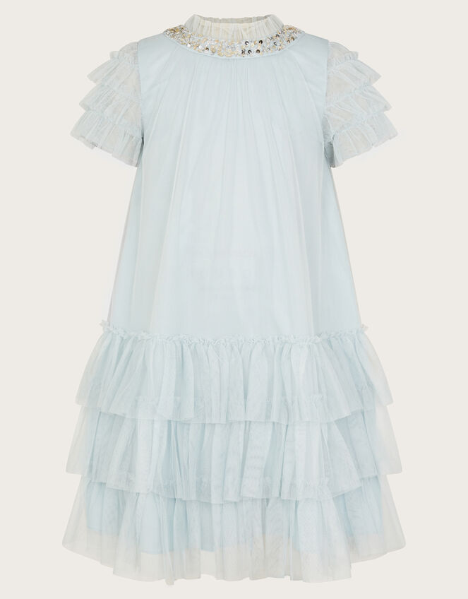 Alexandra Ruffle Swing Dress, Blue (PALE BLUE), large
