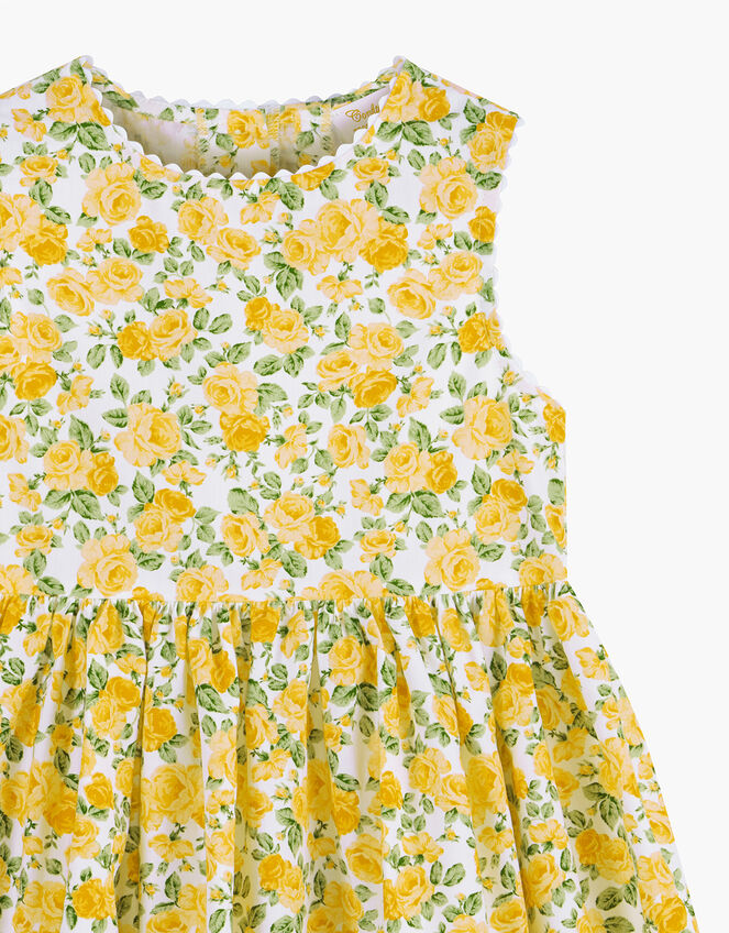 Trotters Rose Print Dress, Yellow (YELLOW), large