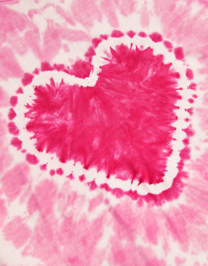 Heart Tie Dye T-Shirt, Pink (PINK), large