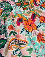 Tropical Print Asymmetrical Playsuit, Multi (MULTI), large