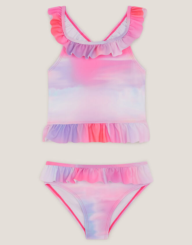 Frilly Ombré Tankini Set, Pink (PINK), large