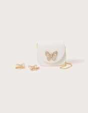 Natalia Scallop Butterfly Bag and Hair Clips Set, , large
