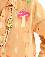 Wild Charlie Jacquard Shirt, Orange (ORANGE), large