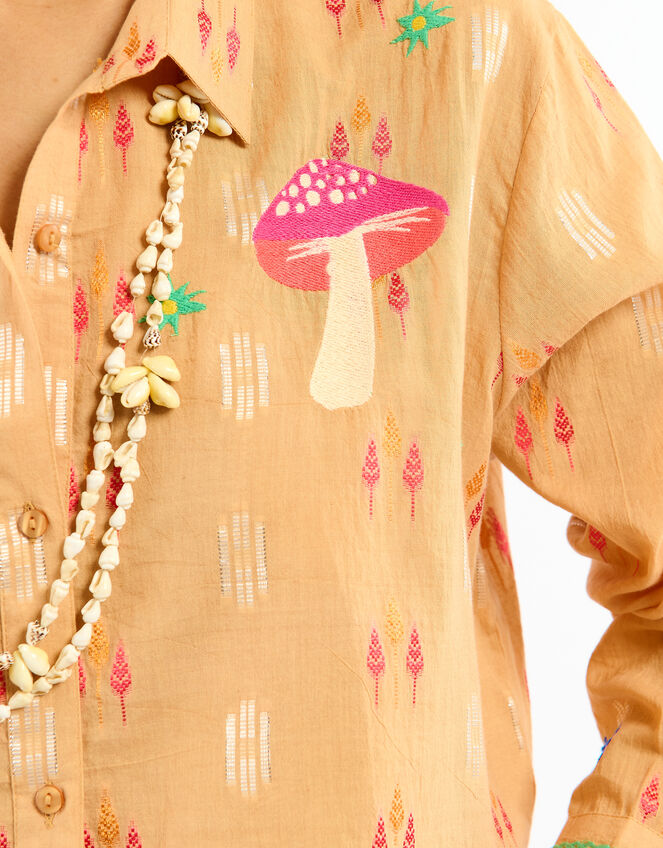 Wild Charlie Jacquard Shirt, Orange (ORANGE), large