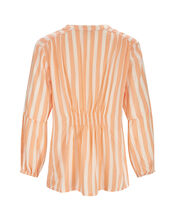 East Maeve V-Neck Stripe Blouse, Orange (PEACH), large