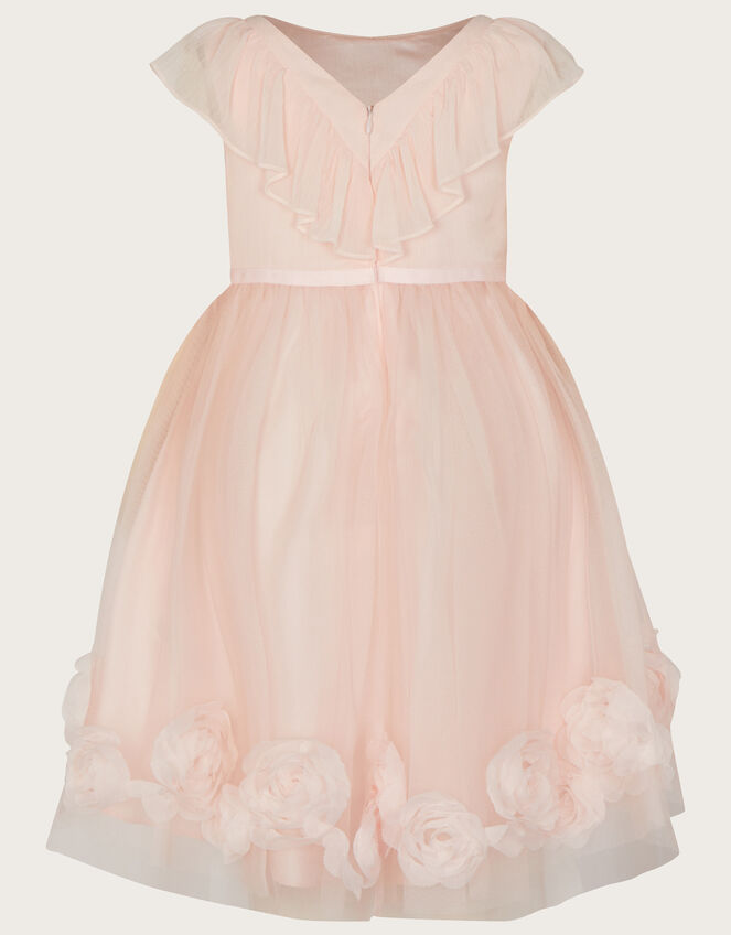 Chiffon 3D Roses Dress, Pink (PINK), large