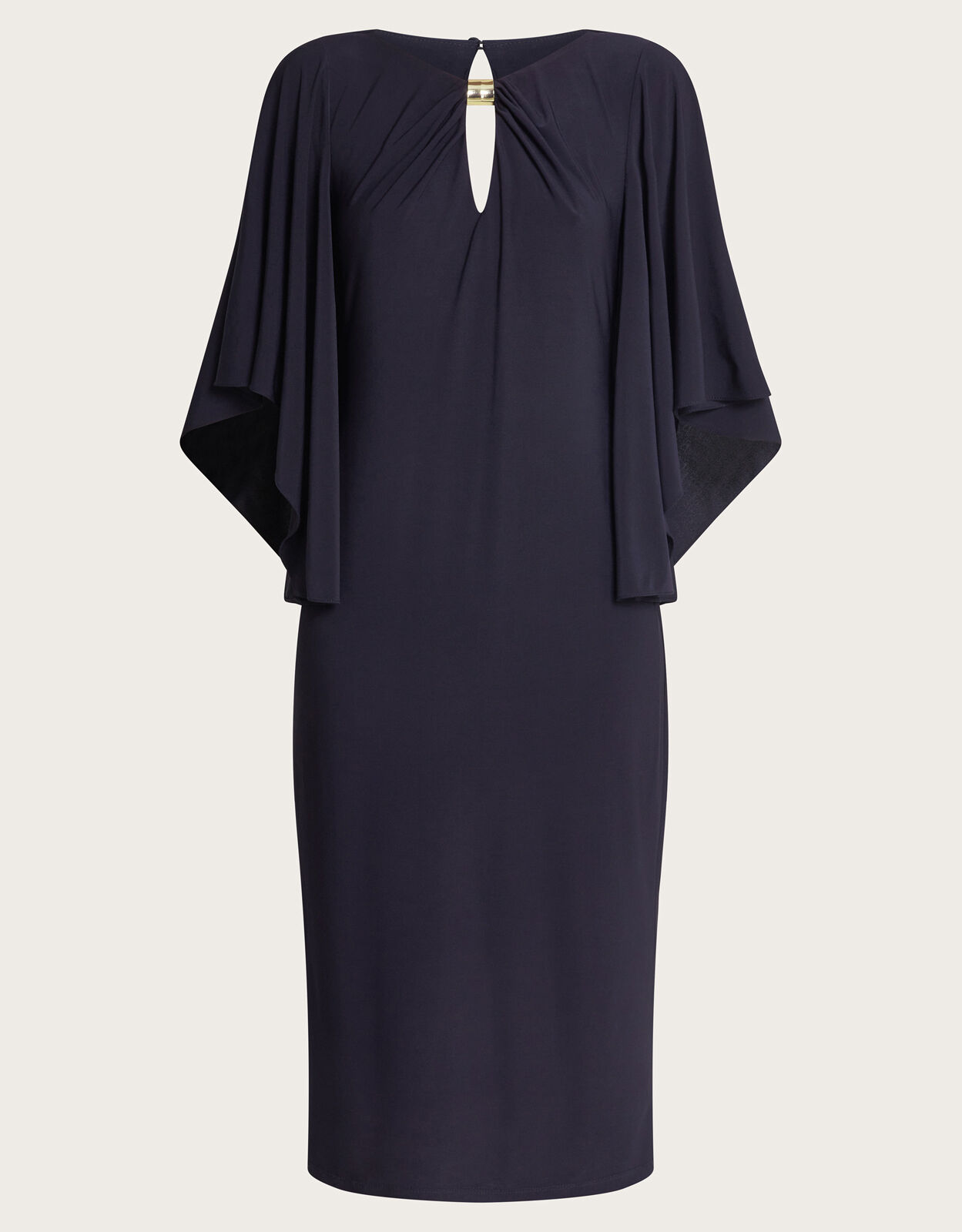 White flute sleeve dress sale