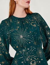 Cassie Zodiac Dress, Teal (TEAL), large