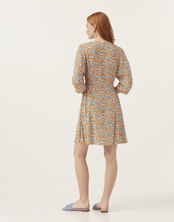 Mirla Beane Mini Bloom Floral Short Dress, Orange (ORANGE), large