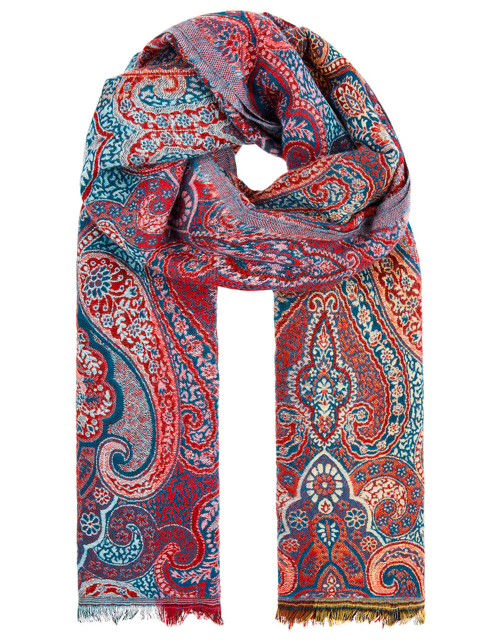Paisley Jacquard Blanket Scarf Accessories Monsoon Global.