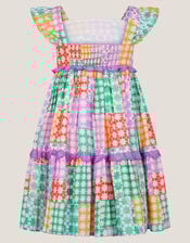 Colourblock Star Print Dress, Multi (MULTI), large