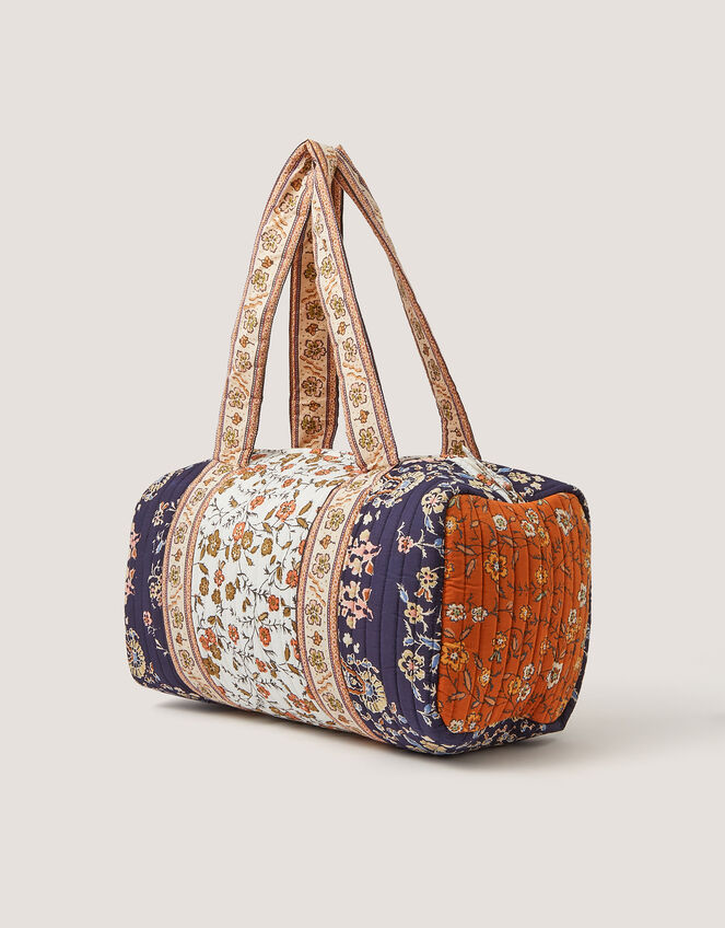 Ines Floral Patchwork Quilted Weekend Bag, , large