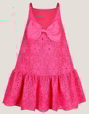 Harper Lace Daisy Bow Dress, Pink (MAGENTA), large