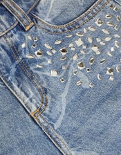 Unicorn Print Jeans, Blue (BLUE), large