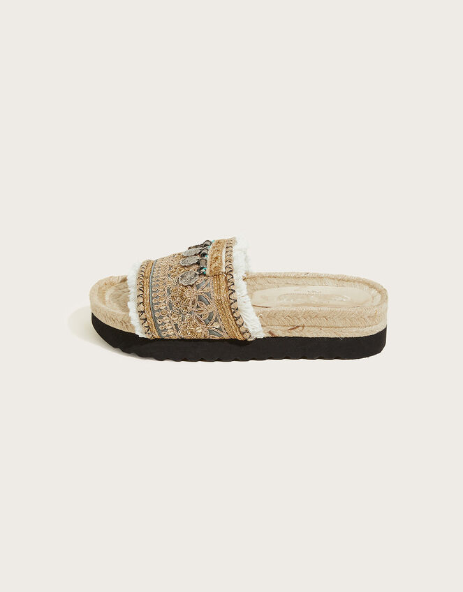Emonk Ibiza Women's Boho Slides, Multi (MULTI), large