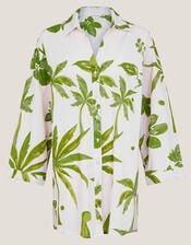 Isla Palm Print Shirt , Green (GREEN), large