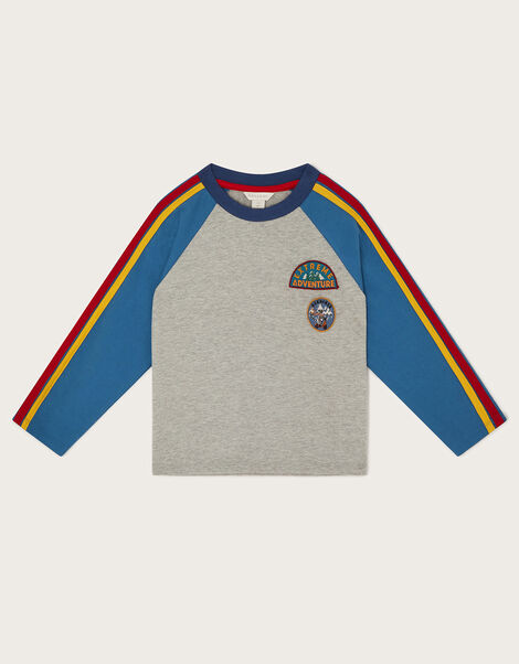 Contrast Raglan T-Shirt , Grey (GREY), large
