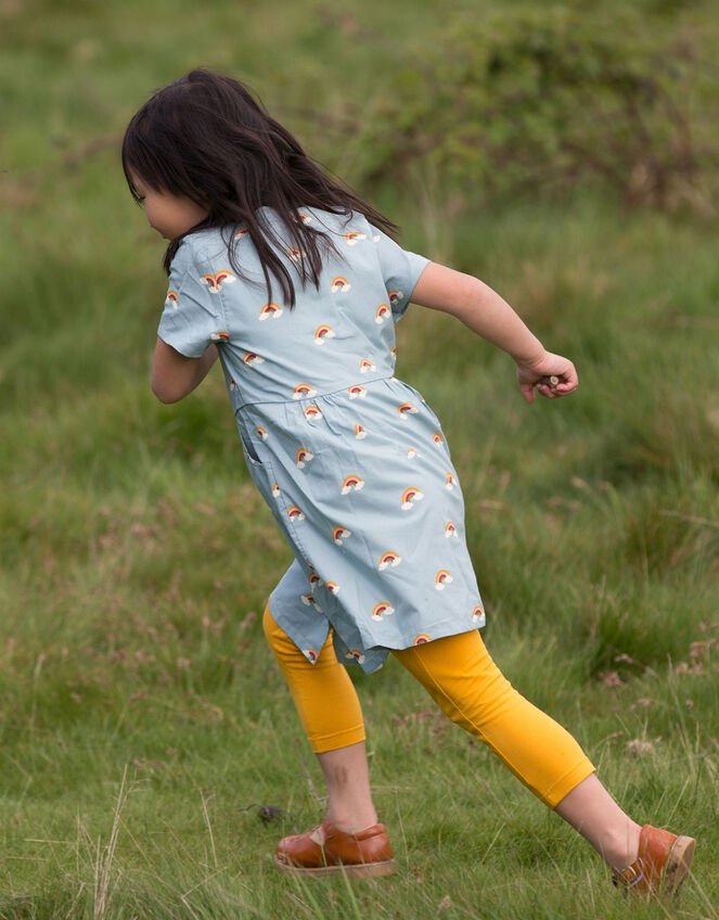 Little Green Radicals Over the Rainbow Button Through Dress, Blue (PALE BLUE), large