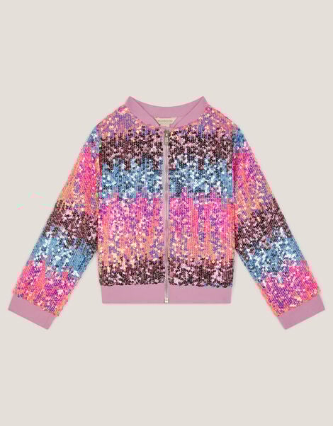Ombré Sequin Bomber Jacket, Multi (MULTI), large