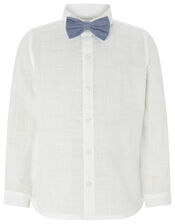 Lenny London Cardigan, Shirt and Bow Tie Set, Blue (BLUE), large