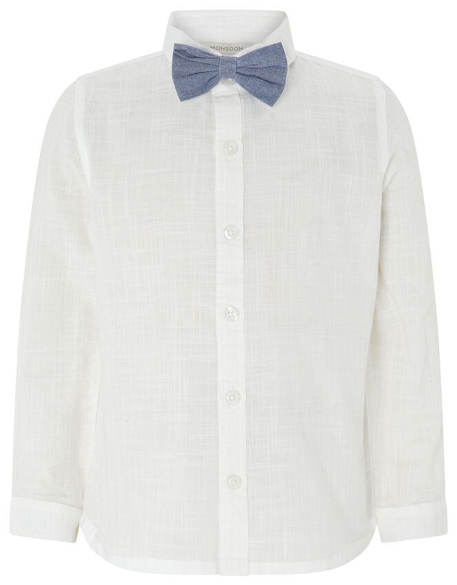 Lenny London Cardigan, Shirt and Bow Tie Set, Blue (BLUE), large