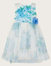 Baby Heidi Tulle Print Dress, Blue (BLUE), large