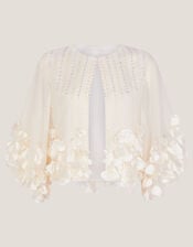 Carly Embellished Floral Cover Up, Ivory (IVORY), large