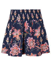 Floral Print Shorts in LENZING™ ECOVERO™, Blue (NAVY), large