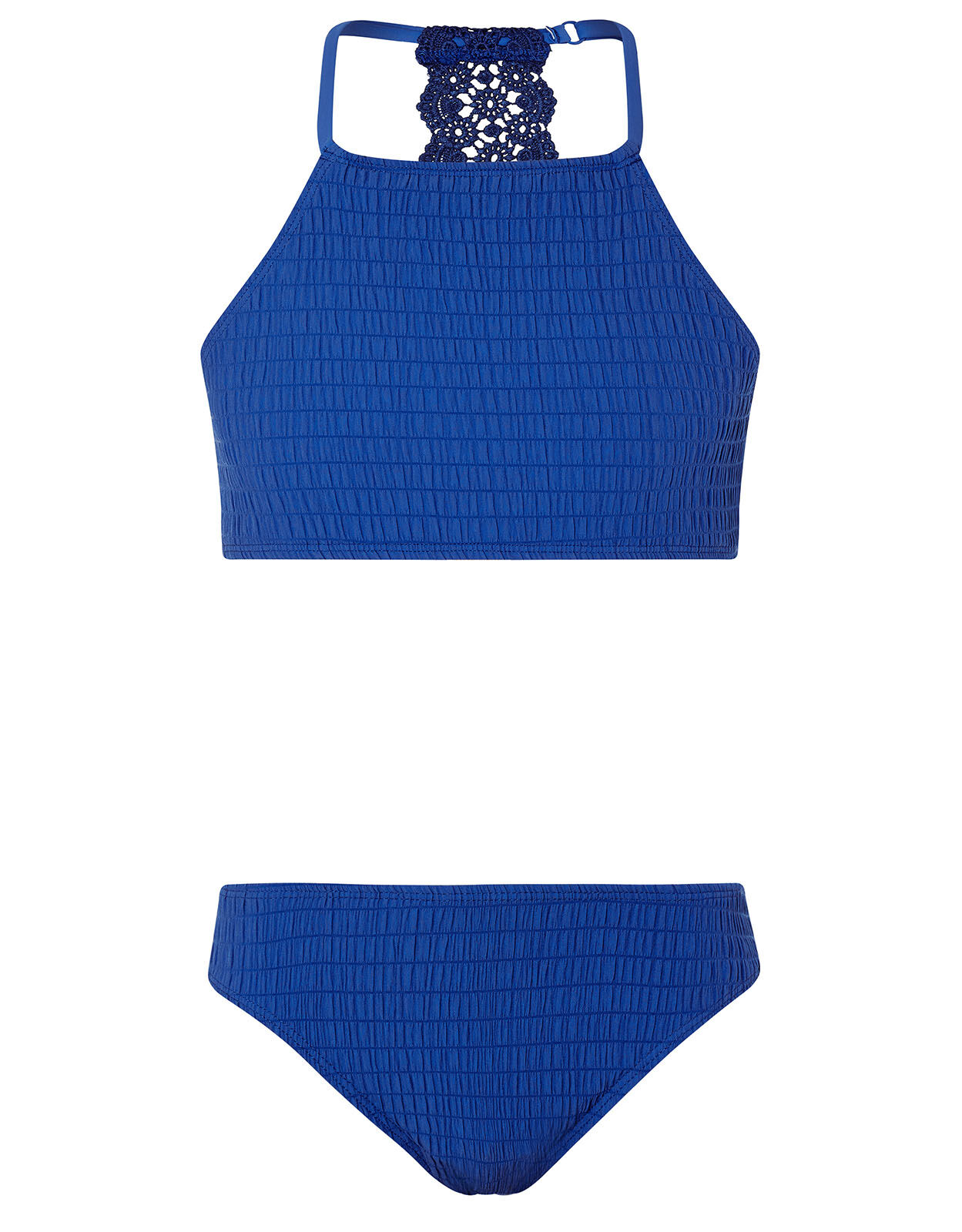 Blue crochet swimsuit